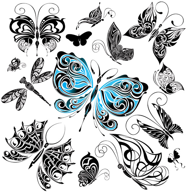 free vector Beautiful butterfly totem vector